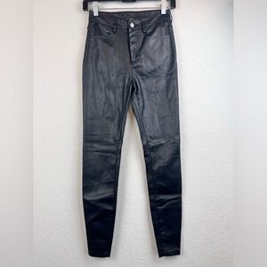 Free People Faux Leather Skinny Pants Size 25